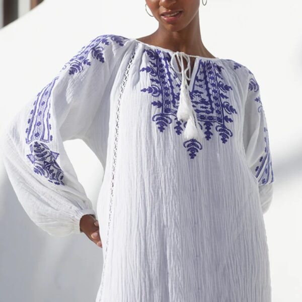 Aurelia Dress White - RAFFYA - Image 6