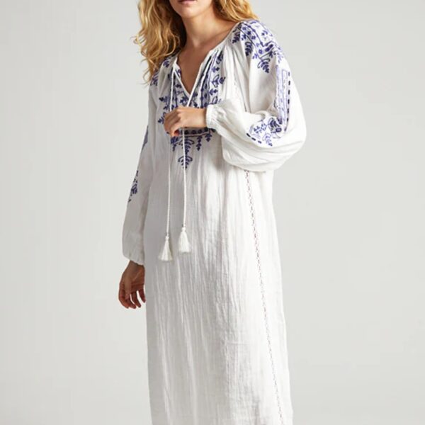 Aurelia Dress White - RAFFYA - Image 7