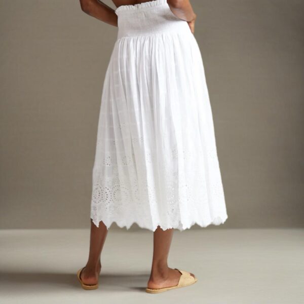 Mirella Skirt White - RAFFYA - Image 3