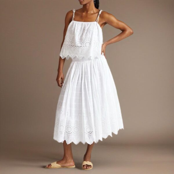 Mirella Skirt White - RAFFYA - Image 2