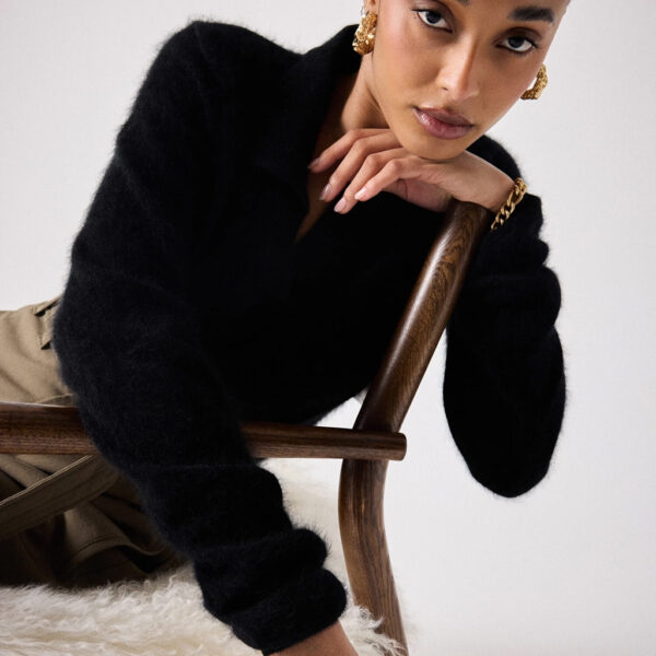 ROXANE brushed sweater black - NOTSHY - Image 6