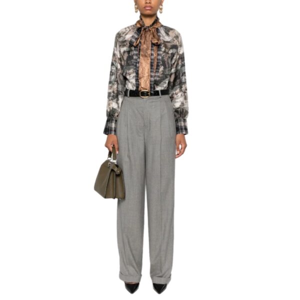 Shirt brown black grey pattern - PIERRE LOUIS MASCIA - Image 3