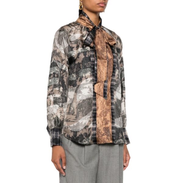 Shirt brown black grey pattern - PIERRE LOUIS MASCIA - Image 2