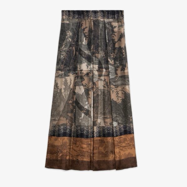 Skirt brown black grey pattern - PIERRE LOUIS MASCIA