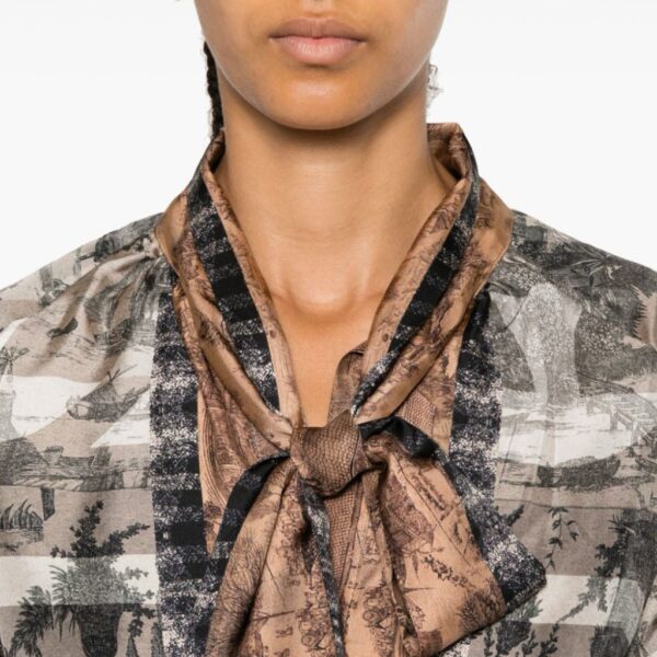 Shirt brown black grey pattern - PIERRE LOUIS MASCIA - Image 6