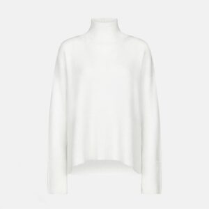 Dolcevita wool high neck sweater off white - DONDUP