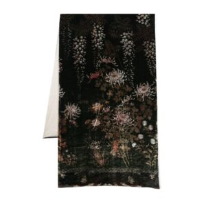 Scarf velvet dark green 065x200 cm - PIERRE-LOUIS MASCI