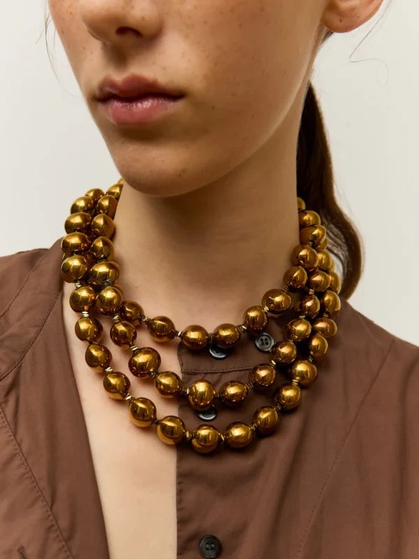 TRIPLE05 NECKLACE BRASS - SITA NEVADO - Image 2