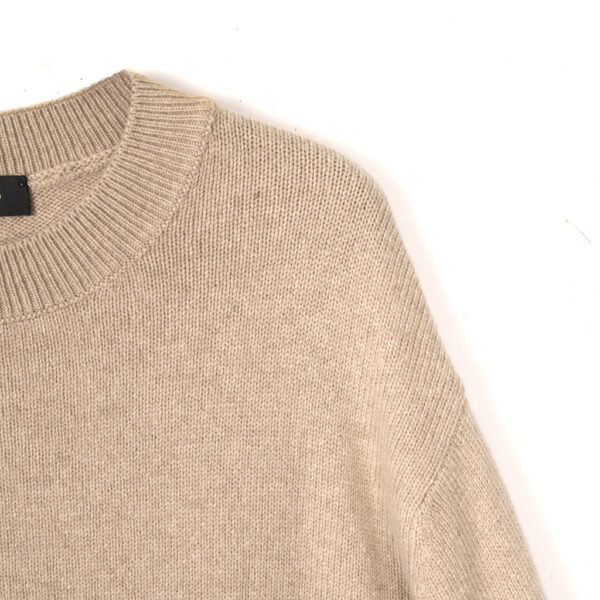 Sweater cashmere roundneck beige - GRAN SASSO - Image 3