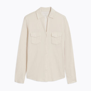 Shirt cotton-cashmere greige - MAJESTIC