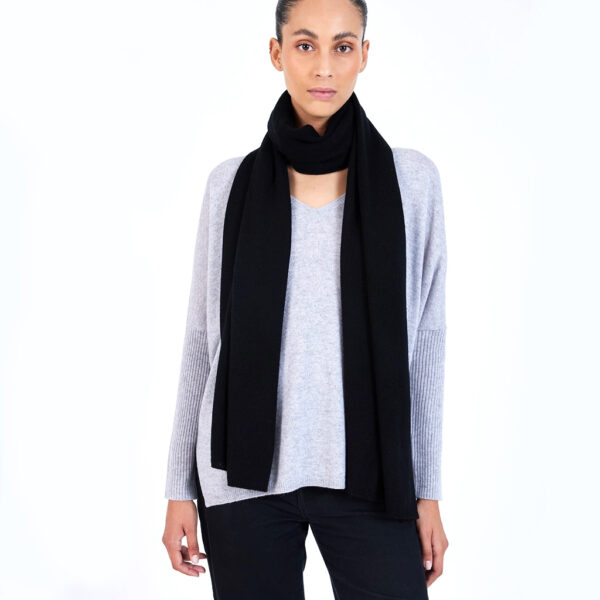 Cashmere shawl VIOLETA black - NOTSHY - Image 2
