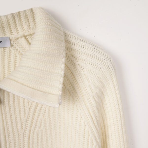 Cardigan zip off white - GRAN SASSO - Image 2