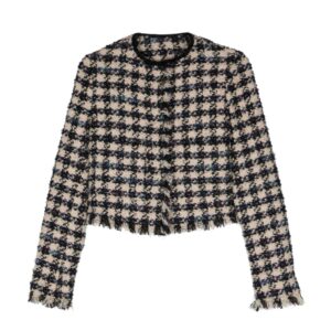 Tweed boxy jacket blue - FORTE-FORTE