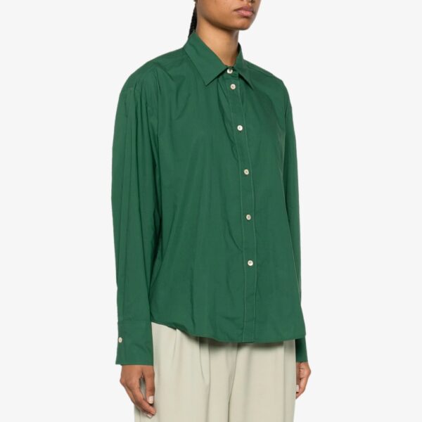 Cotton poplin shirt green - FORTE-FORTE - Image 2