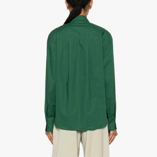 Cotton poplin shirt green - FORTE-FORTE - Image 3