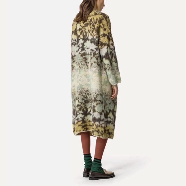 Jacquard knitted coat green - FORTE-FORTE - Image 3