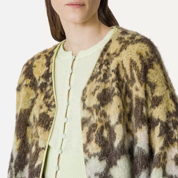 Jacquard knitted coat green - FORTE-FORTE - Image 4
