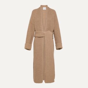 Patent knitted coat camel - FORTE-FORTE