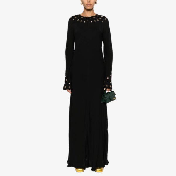 Black crystal embellished maxi dress - FORTE-FORTE - Image 2