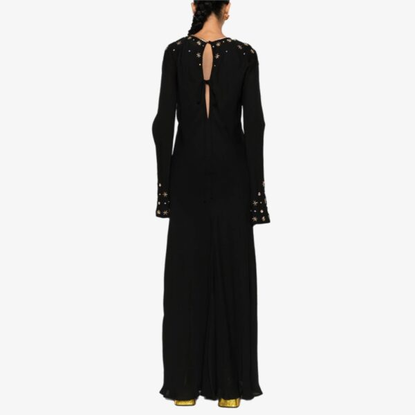 Black crystal embellished maxi dress - FORTE-FORTE - Image 4
