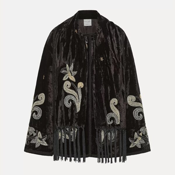 Black velvet embroidered jacket - FORTE-FORTE