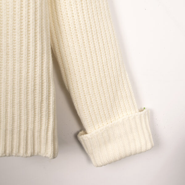 Cardigan zip off white - GRAN SASSO - Image 3