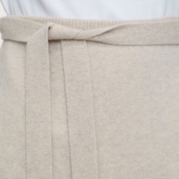 Wool wrap skirt beige - CLOSED - Image 4