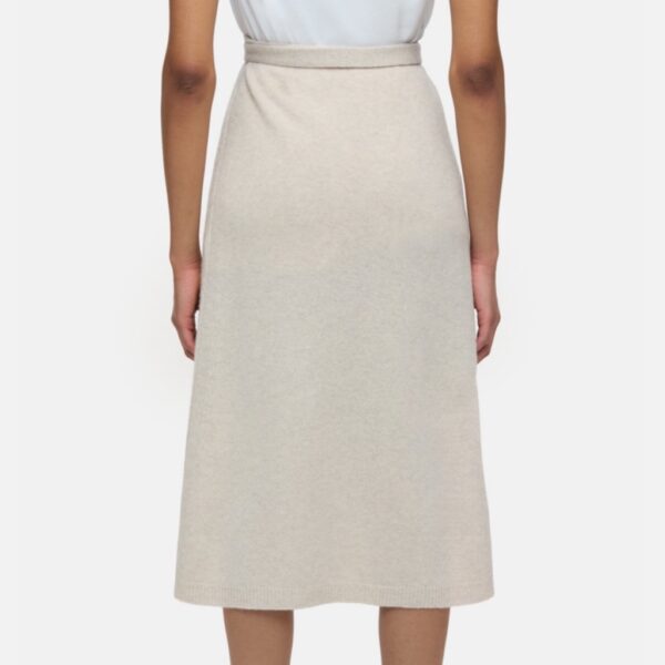 Wool wrap skirt beige - CLOSED - Image 3