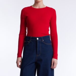 Sweater HENNY rib knit true red - ONE AND OTHER