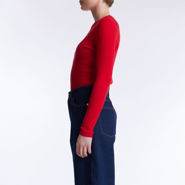 Sweater HENNY rib knit true red - ONE AND OTHER - Image 4
