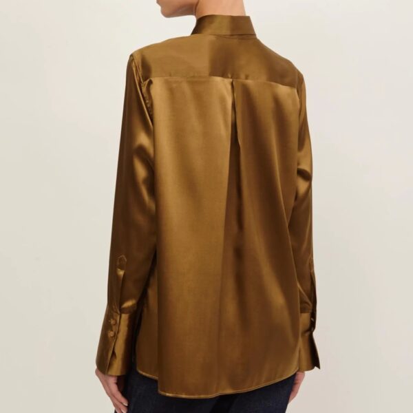 LAUREN silk shirt curry - XACUS - Image 3