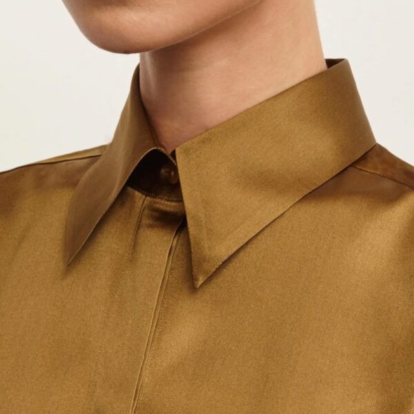 LAUREN silk shirt curry - XACUS - Image 4
