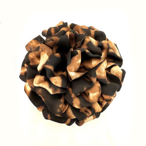 Flower Brooch 16 cm Leo print brown - IRMAS HUS