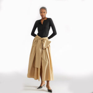 Taffeta Skirt Gold - LIVIANA CONTI