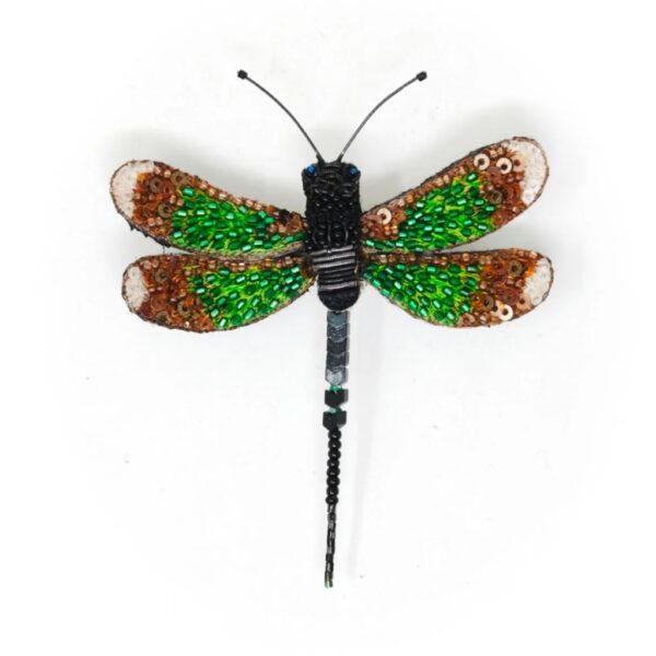 Banded Demoiselle Brooch Pin - TROVELORE