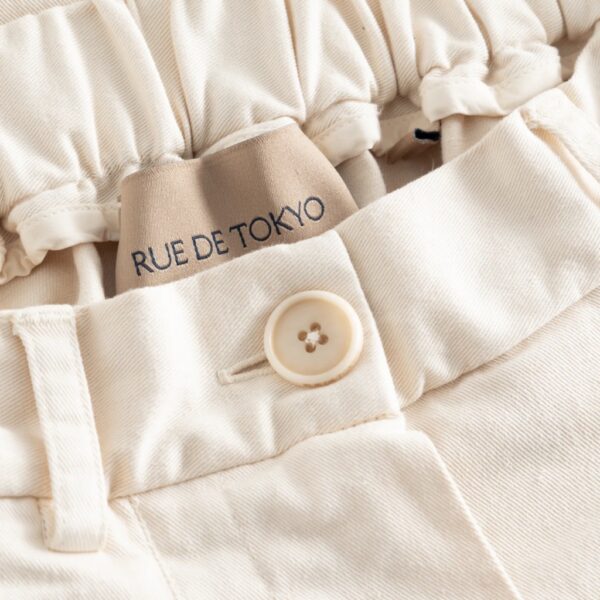 Pen Garment Dyed Twill Skirt Cream - RUE DE TOKYO - Image 3