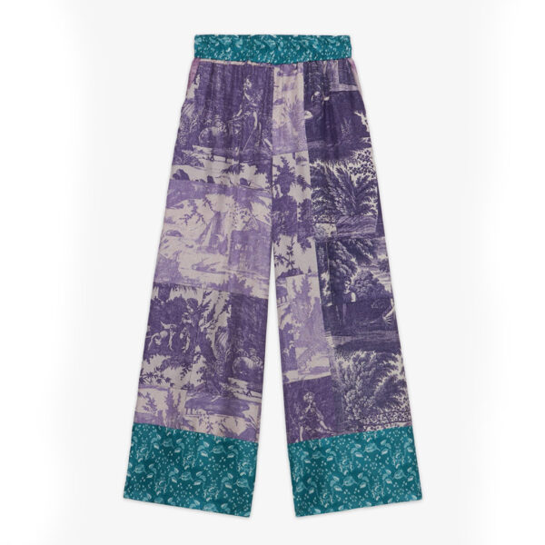 Wide trousers purple turquoise - PIERRE-LOUISE MASCIA