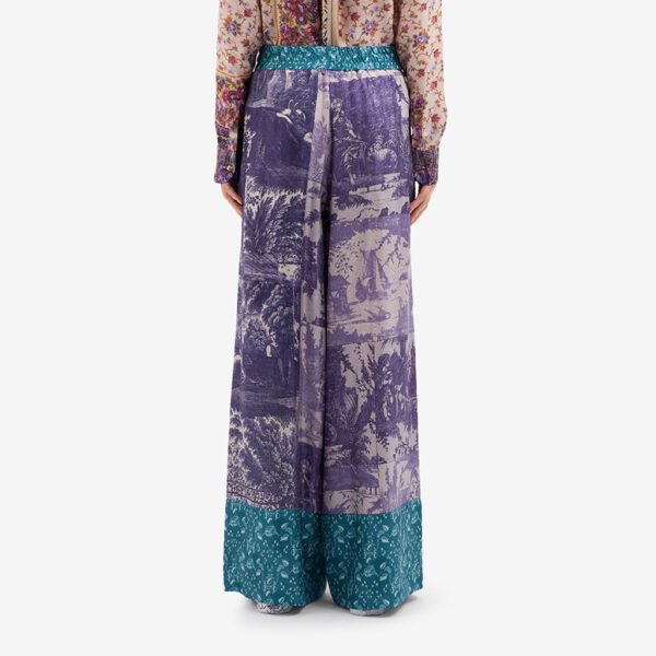 Wide trousers purple turquoise - PIERRE-LOUISE MASCIA - Image 3