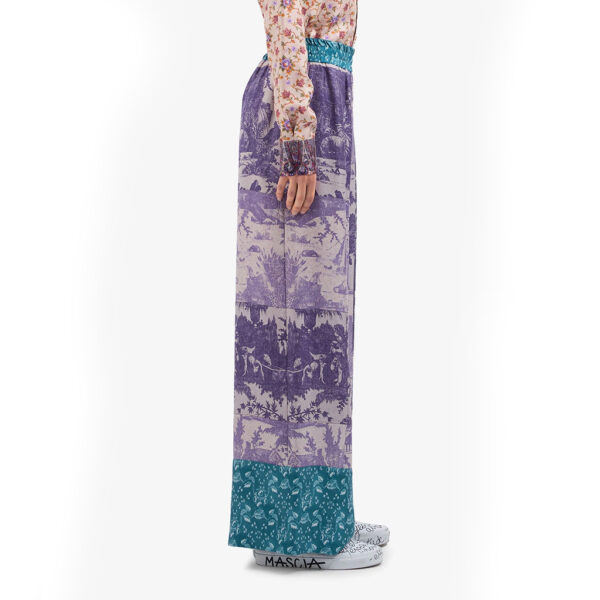 Wide trousers purple turquoise - PIERRE-LOUISE MASCIA - Image 4
