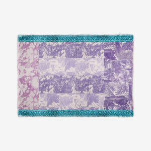 Scarf ALOEUW purple turquoise135x195cm - PIERRE-LOUIS MASCIA