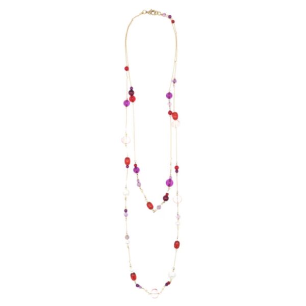 NONNA NECKLACE RED/PURPLE - SITA NEVADO