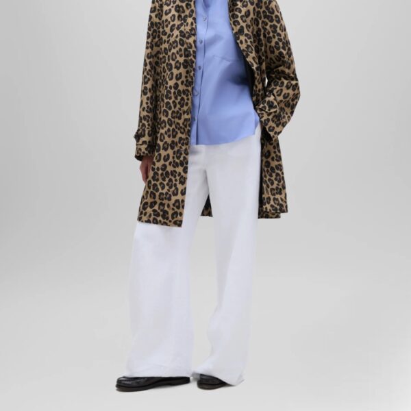 Linen Trousers Wide White - ASPESI - Image 2