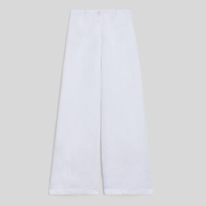 Linen Trousers Wide White - ASPESI