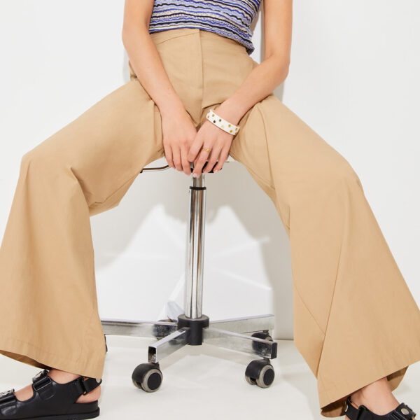 Trousers JACKY wide beige - SUNCOO - Image 4