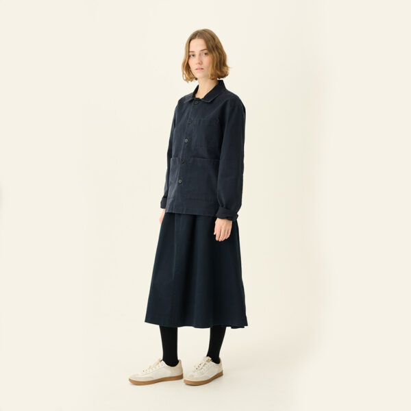 Pen Pre Dyed Twill Skirt Navy - RUE DE TOKYO - Image 4