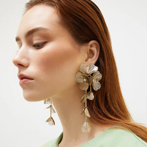 Earrings flowers gold - MARELLA - Image 3