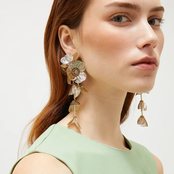 Earrings flowers gold - MARELLA - Image 4