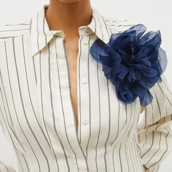 Silk flower navy - MARELLA - Image 3