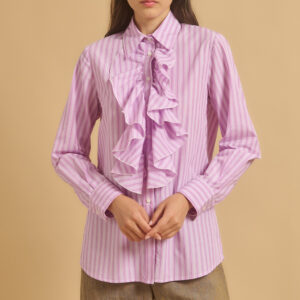 Shirt CANA striped ruffled pink - DIEGA