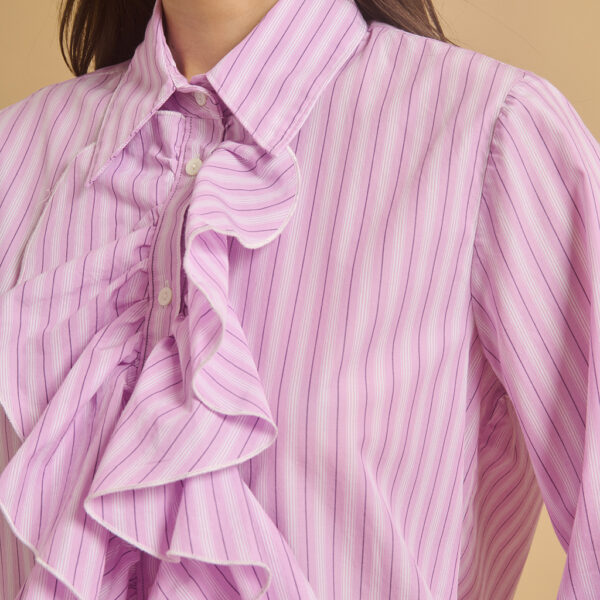 Shirt CANA striped ruffled pink - DIEGA - Image 2